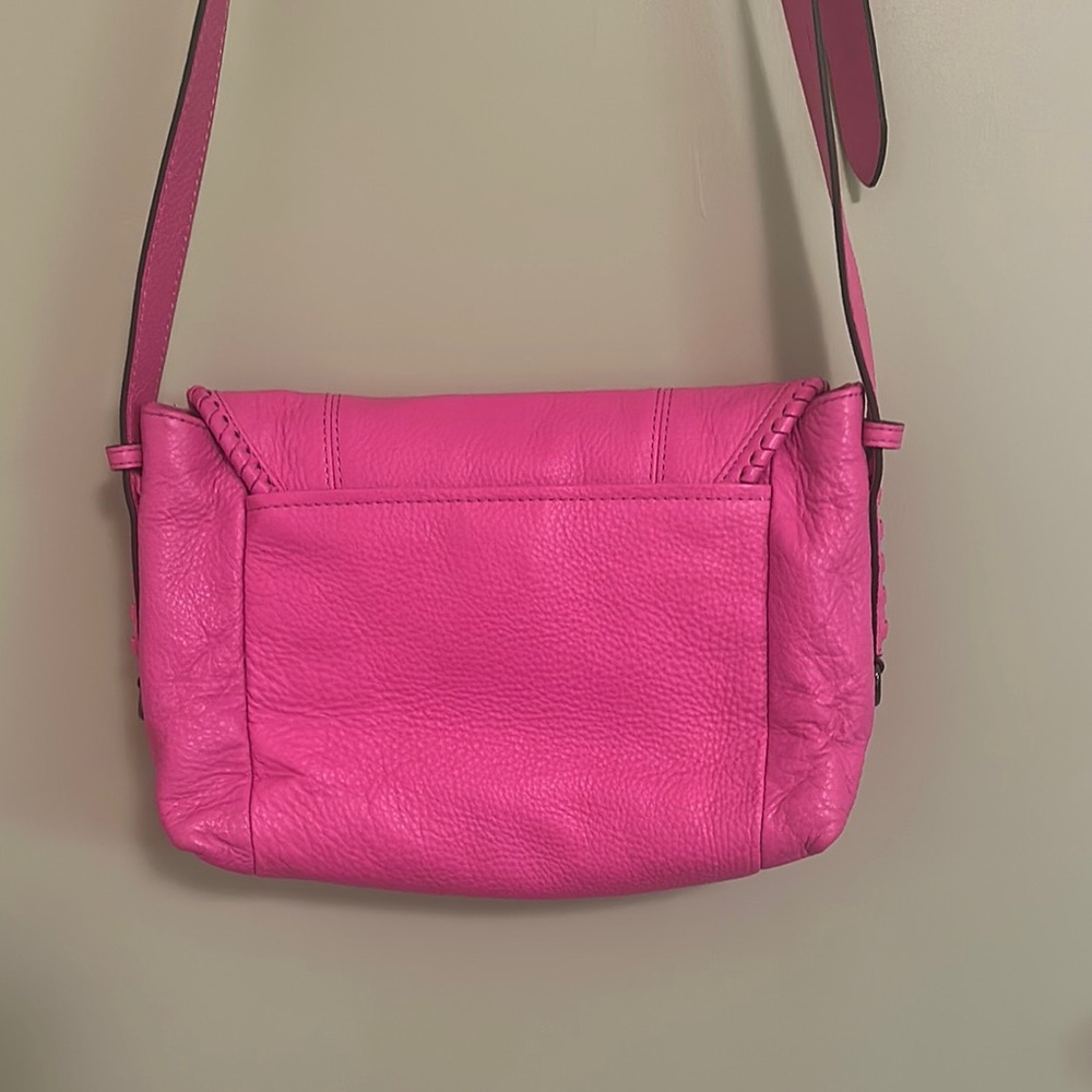 Aimee Kestenberg Pebble Leather Pink Crossbody Purse - All For Love - Picture 9 of 12